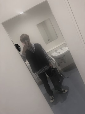 「doublet（ダブレット）のアイテム（ニット/セーター）」を使った、れれれさん（メンズ・170cm）の秋コーディネート