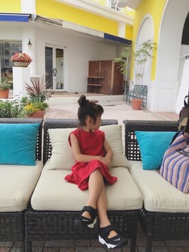 「POOL（プール）のアイテム（トップス）」を使った、☆のん☆さん（キッズ・100cm）の夏コーディネート