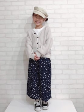 「petit main（プティマイン）のアイテム（キャスケット）」を使った、☆のん☆さん（キッズ・110cm）の春コーディネート