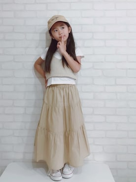 「UP START（アップスタート）のアイテム」を使った、☆のん☆さん（キッズ・110cm）の春コーディネート
