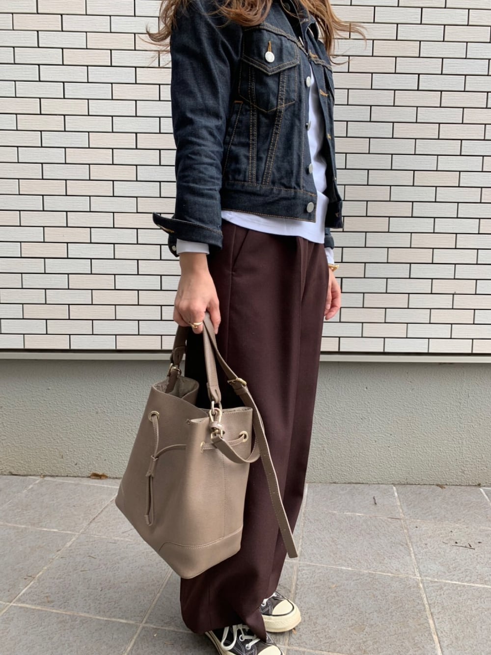 値下げ不可　FURLA ドローストリングバッグ STACY Mサイズ ブラック 20191019133538483_1000.jpg