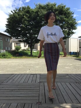「コーディネート」｜「アイテム（スリッポン）」を使った、elevenzzzさん（レディース・160cm）の夏コーディネート