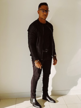「H&M（エイチ・アンド・エム）のアイテム（ノーカラージャケット）」を使った、whoisfrankpierceさん（メンズ・180cm）の秋コーディネート