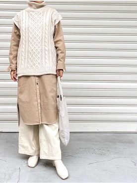 「COOMB（クーム）のアイテム（トップス）」を使った、ミドリ🐎🐎🐎さん（レディース・160cm）の冬コーディネート