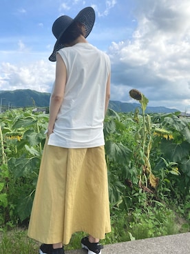 「ひまわり畑」｜ミドリ🐎🐎🐎さん（レディース・160cm）の夏コーディネート