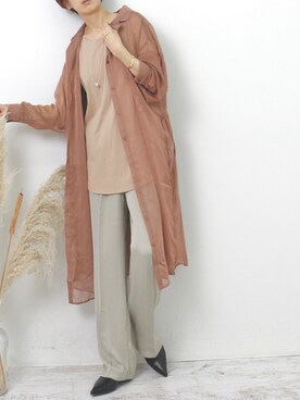 「NANO universe（ナノユニバース）のWEB限定/ラウンドヘムタンク（タンクトップ）」を使った、ミドリ🐎🐎🐎さん（レディース・160cm）の夏コーディネート