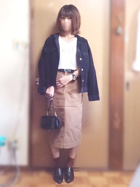 「アイテム（腕時計）」を使った、akanen⋈*｡ﾟさん（レディース・154cm）の冬コーディネート