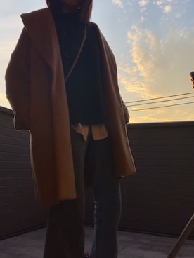 「RAY CASSIN（レイカズン）のアイテム（チェスターコート）」を使った、🌿 さん（レディース・160cm）の冬コーディネート