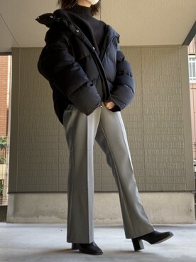 「DHOLIC（ディーホリック）のアイテム（ダウンジャケット/コート）」を使った、🌿 さん（レディース・160cm）の冬コーディネート
