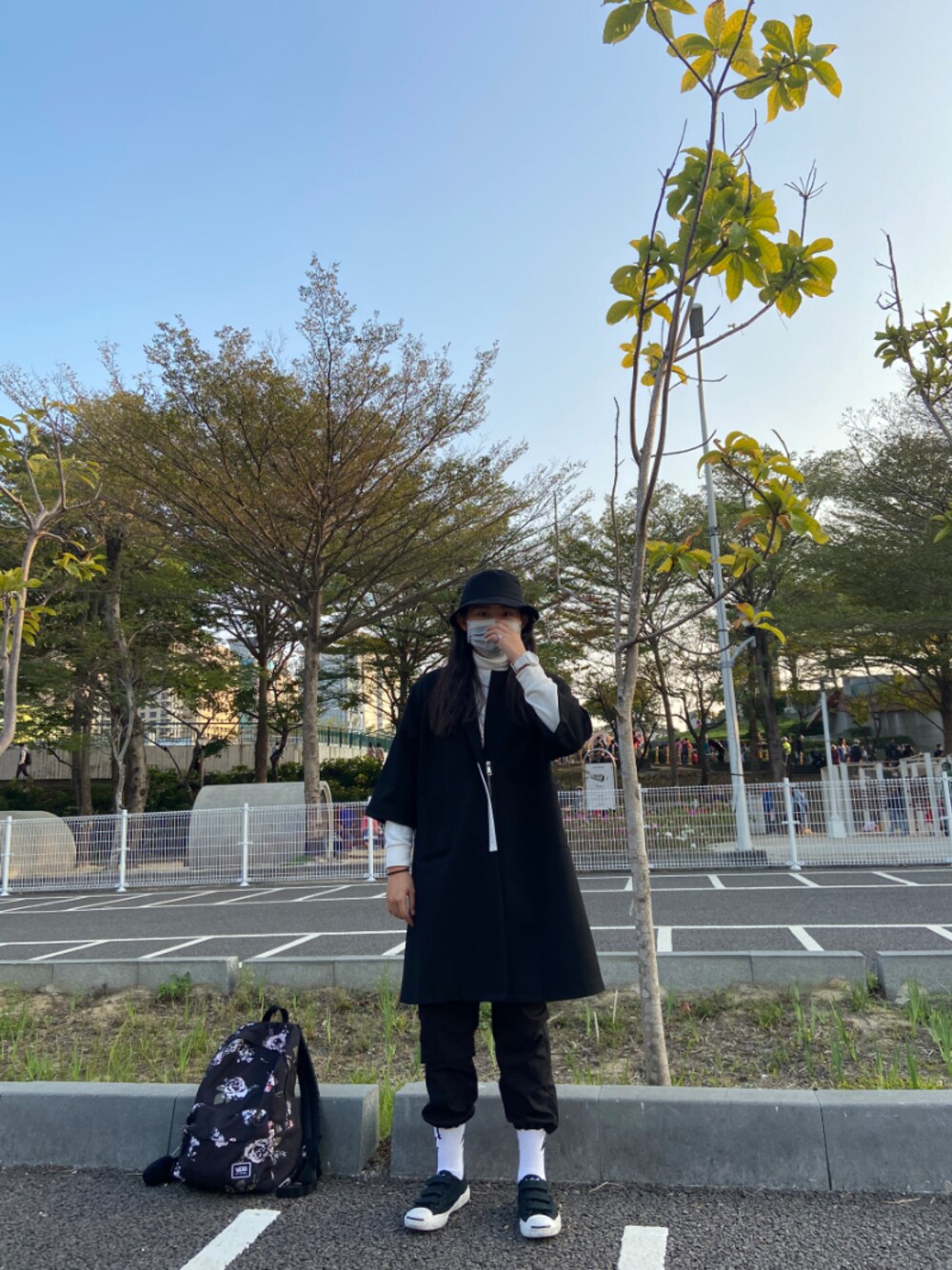 「psgbのアイテム（タイツ/ストッキング、ホワイト系）」を使った、廖妙淨さん（レディース・170cm）の冬コーディネートの1枚目の写真