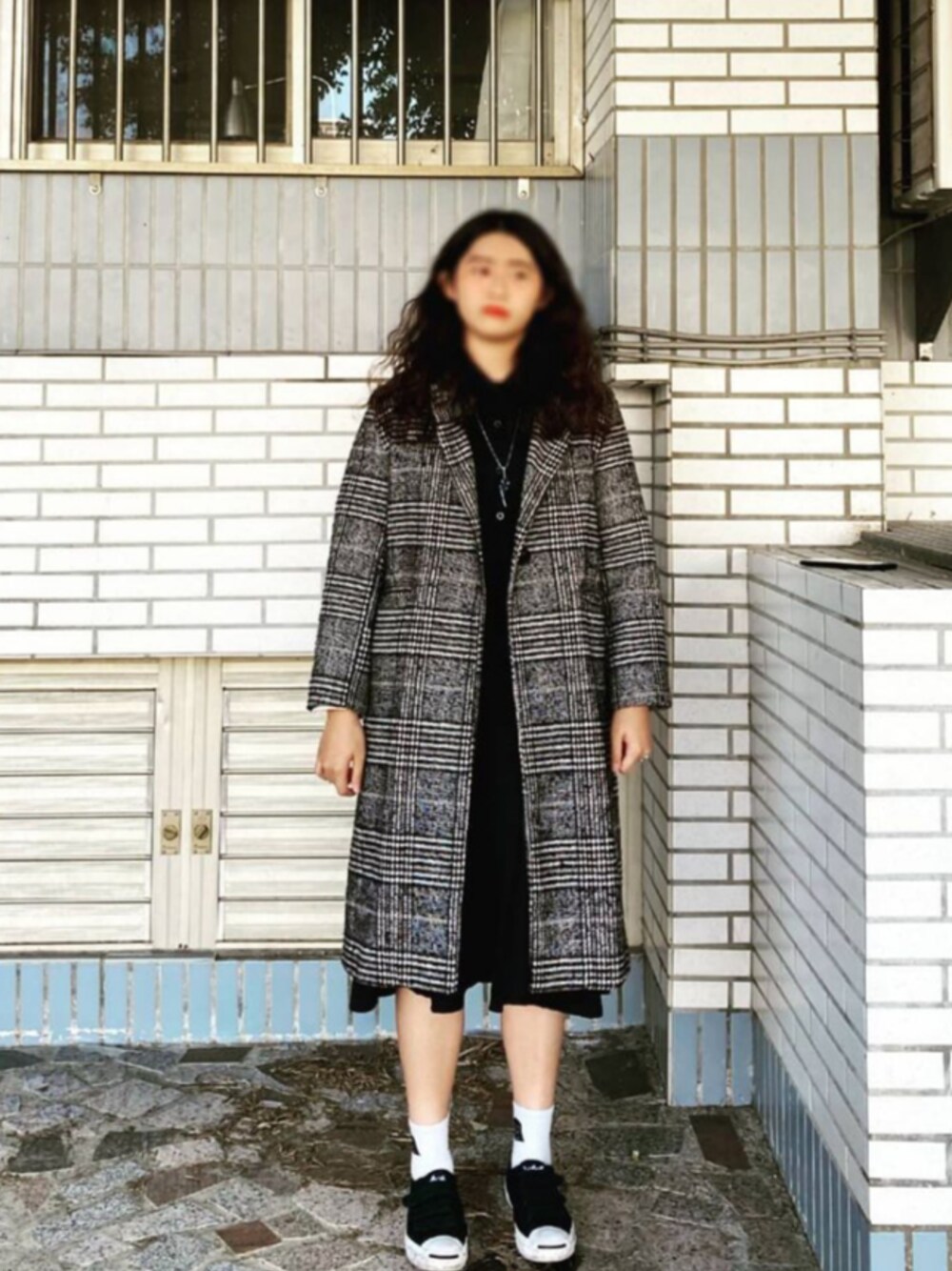 「psgbのアイテム（ダウンジャケット/コート、グレー系）」を使った、廖妙淨さん（レディース・170cm）の冬コーディネートの1枚目の写真