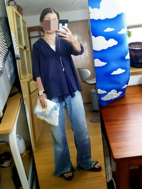 「片耳ピアス」｜yuka.iさん（レディース・158cm）の夏コーディネート