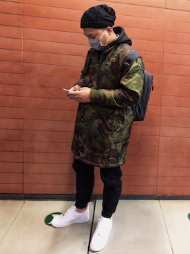 「VANS（バンズ）のアイテム（ノーカラージャケット）」を使った、Wiizoeさん（メンズ・178cm）の春コーディネート