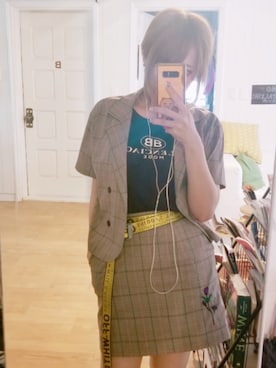 「A land（エーランド）のアイテム」を使った、ULALAさん（レディース・166cm）の冬コーディネート