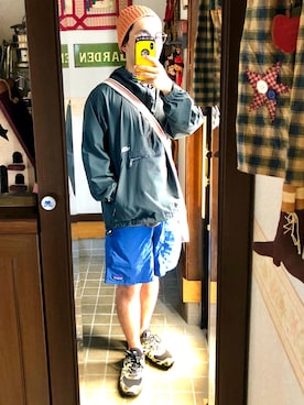 「Gregory」｜「アイテム（マウンテンパーカー）」を使った、gapaoさん（メンズ・160cm）の春コーディネート