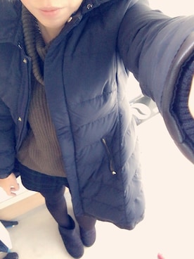 「PLST（プラステ）のアイテム（ダウンジャケット/コート）」を使った、yukinobdさん（レディース・154cm）の冬コーディネート
