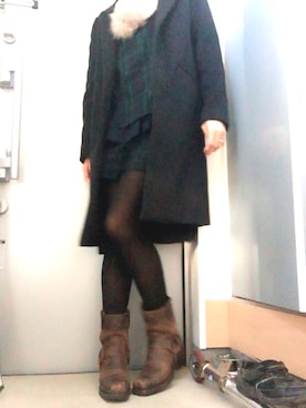 「FRAY（フライ）のアイテム」を使った、yukinobdさん（レディース・154cm）の冬コーディネート