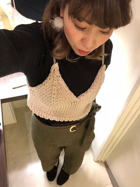 「ハイネックトップス」｜yukinobdさん（レディース・154cm）の冬コーディネート