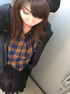 「ストリート服が好き」｜「アイテム（ハンチング/ベレー帽）」を使った、yukinobdさん（レディース・154cm）の秋コーディネート