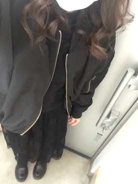 「GRL（グレイル）のアイテム（MA-1）」を使った、yukinobdさん（レディース・154cm）の春コーディネート