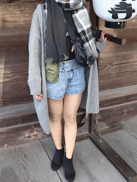 「新年一発目」｜「アイテム（ブーティ）」を使った、ゆりさん（レディース・169cm）の冬コーディネート