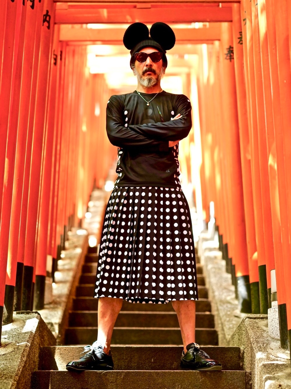 BLACK COMME des GARCONSのスカートを使ったメンズ人気ファッション