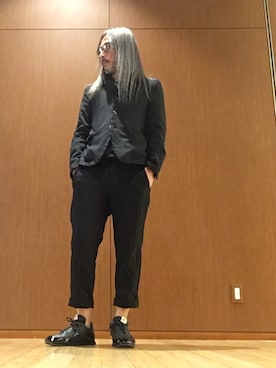 「ポリエステル」｜「アイテム（パンツ）」を使った、MACROMANCEさん（メンズ・170cm）の秋コーディネート