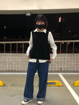 「oversize」｜「アイテム（その他トップス）」を使った、cii(*¯︶¯*)さん（レディース・165cm）の春コーディネート