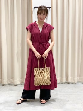「インドコットン」｜「アイテム（ワンピース/ドレス）」を使った、coen のんちゃんさん（レディース・158cm）の夏コーディネート