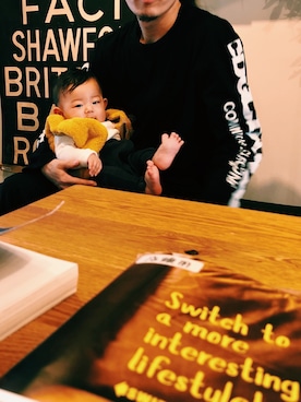 「男の子ベビー」｜「アイテム（ジャケット/アウター）」を使った、keitoさん（キッズ・50cm）の春コーディネート