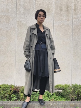 「Yasutoshi Ezumi（ヤストシエズミ）のアイテム」を使った、蒼葉えるさん（レディース・166cm）の秋コーディネート