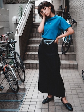 「アイテム（スリッポン）」を使った、蒼葉えるさん（レディース・166cm・20代）の秋コーディネート