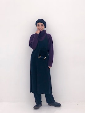 「Settimissimo（セッティミッシモ）のアイテム（ワンピース/ドレス）」を使った、蒼葉えるさん（レディース・166cm）の冬コーディネート