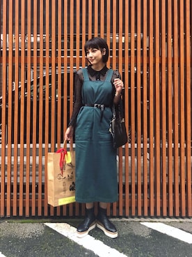 「Steven Alan（スティーブンアラン）のアイテム（ワンピース/ドレス）」を使った、蒼葉えるさん（レディース・165cm）の夏コーディネート