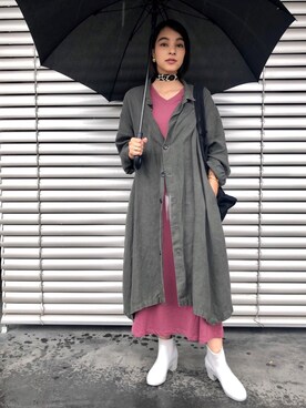 「AVAN LILY（アヴァンリリィ）のアイテム（ワンピース/ドレス）」を使った、蒼葉えるさん（レディース・166cm）の夏コーディネート