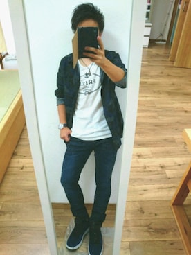 「WILD PARTY（ワイルドパーティ）のアイテム」を使った、RYOTAさん（メンズ・160cm）の秋コーディネート