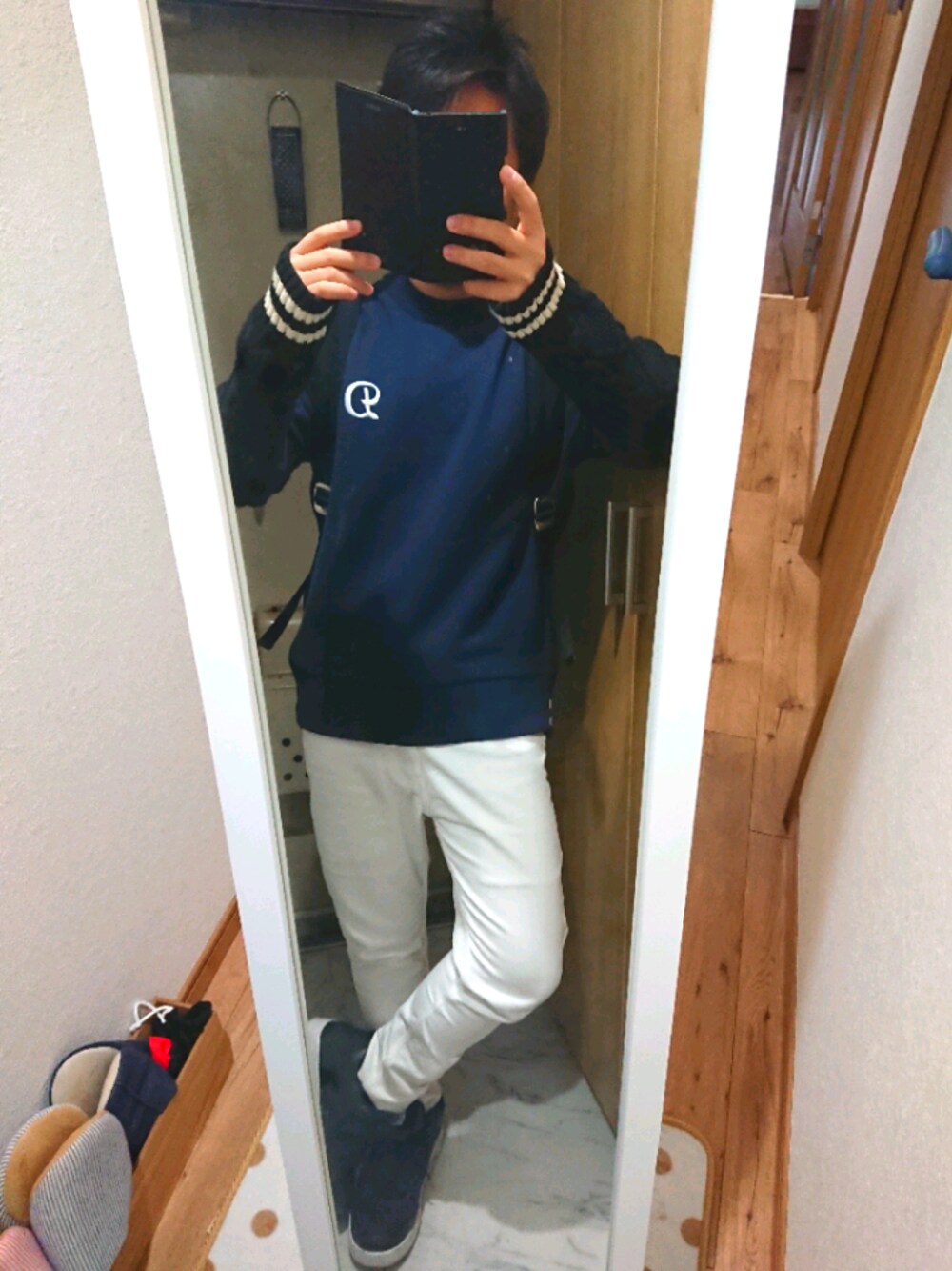 DUFFER スウェット/アランニット切替えデザインニット The DUFFER of ST.GEORGE（ザダファーオブセントジョージ）の