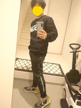 「MSGM（エムエスジーエム）のアイテム（スウェット）」を使った、RYOTAさん（メンズ・160cm）の冬コーディネート