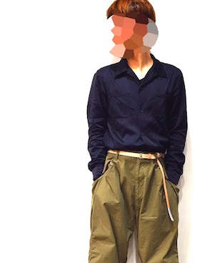 「TALKING ABOUT THE ABSTRACTION（トーキング　アバウト　ジ　アブストラクション）のアイテム（パンツ）」を使った、kent.さん（メンズ・177cm）の春コーディネート