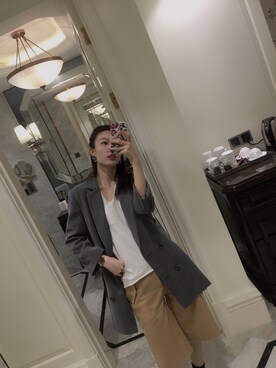 「PULL&BEAR（プルアンドベア）のアイテム（フォーマルスーツ/小物）」を使った、LOUさん（レディース・163cm）の秋コーディネート