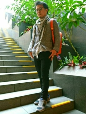 「g-stage（ジーステージ）のアイテム（テーラードジャケット）」を使った、chu-さん（メンズ・165cm）の春コーディネート