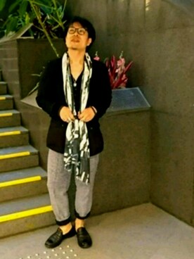 「TRANSIT（トランジット）のアイテム（ジャケット/アウター）」を使った、chu-さん（メンズ・165cm）の春コーディネート