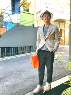 「T-JACKET（ティージャケット）のアイテム」を使った、chu-さん（メンズ・165cm）の春コーディネート