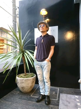 「g-stage（ジーステージ）のアイテム（トップス）」を使った、chu-さん（メンズ・165cm）の夏コーディネート