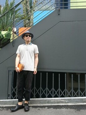 「Project e（プロジェクトイー）のアイテム」を使った、chu-さん（メンズ・165cm）の夏コーディネート