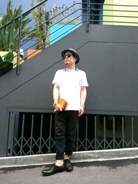 「Project e（プロジェクトイー）のアイテム」を使った、chu-さん（メンズ・165cm）の夏コーディネート