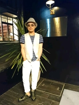 「g-stage（ジーステージ）のアイテム（トップス）」を使った、chu-さん（メンズ・165cm）の夏コーディネート