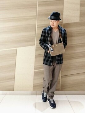 「RAWLIFE（ロウライフ）のP448/ピーフォーフォーエイト/THE BOSTON（スニーカー）」を使った、chu-さん（メンズ・165cm）の秋コーディネート