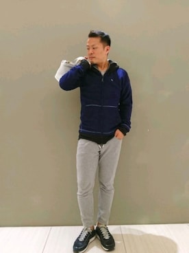 「RAWLIFE（ロウライフ）のP448/ピーフォーフォーエイト/THE BOSTON（スニーカー）」を使った、chu-さん（メンズ・165cm）の秋コーディネート