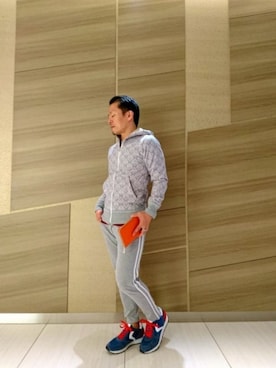 「アイテム（財布、オレンジ系）」を使った、chu-さん（メンズ・165cm）の秋コーディネート